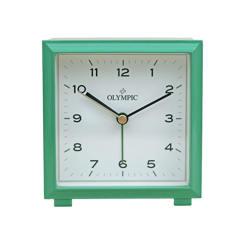 Square Metal Alarm Clock -Green