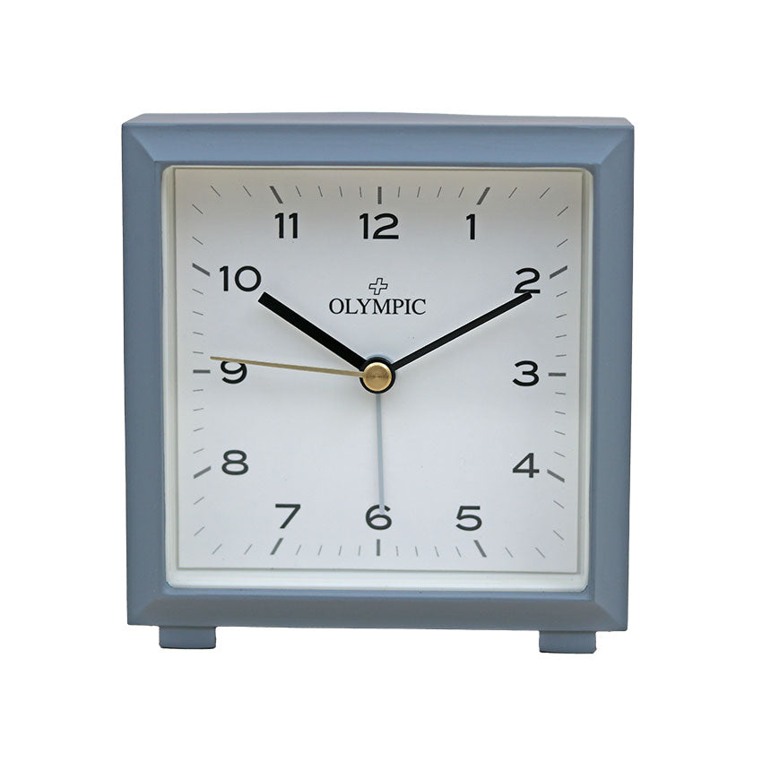 Square Metal Alarm Clock -Grey