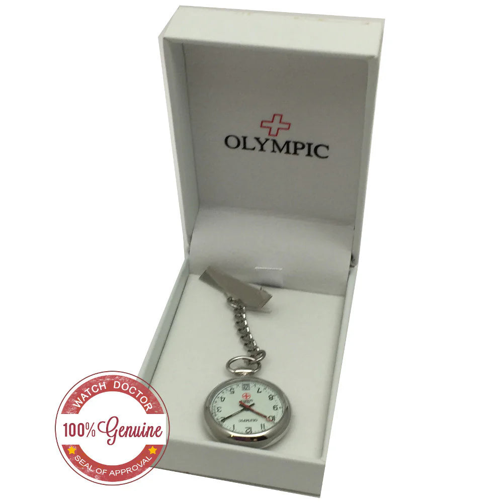 Olympic Silver Nurses Watch – Stylish &amp; Reliable for Healthcare Professionals