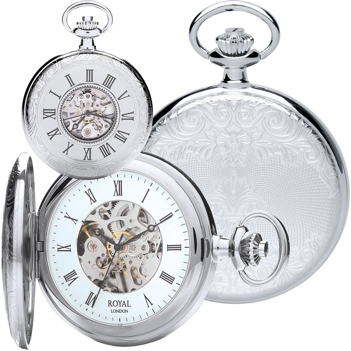 Half Hunter Pocket Watch by Royal London 90009-02