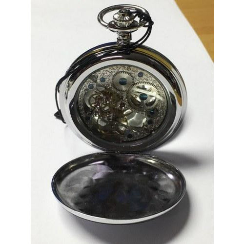 Silver Mechanical Pocket Watch