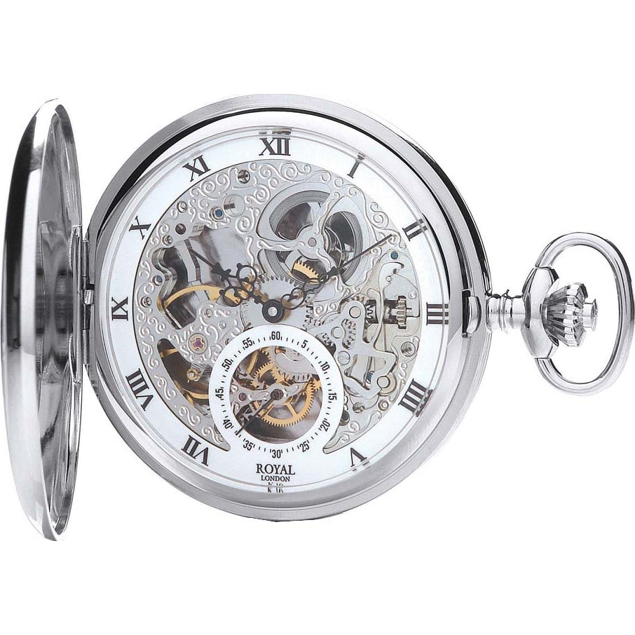 Silver Mechanical Pocket Watch