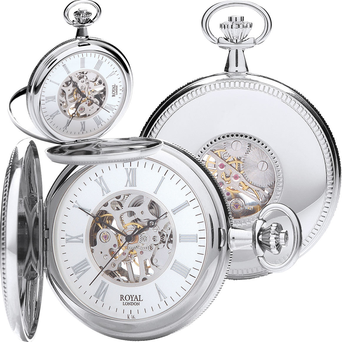 Silver  Mechanical Half Hunter Pocket Watch – Vintage Charm with Modern Mechanics