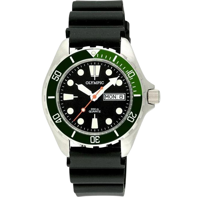 200m Divers Steel Watch-Green